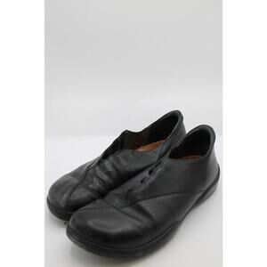 Birkenstock Footprints Black Leather Slip-On Shoes Loafers Women's EU39 US 8-8.5